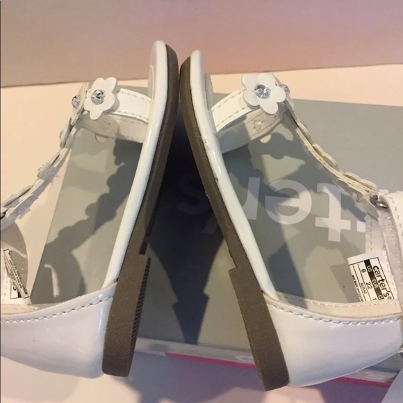 Carter’s 6 toddler sandals white bling nib - Picture 4 of 8